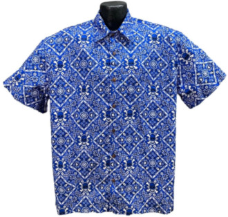 Biker Bandana Hawaiian Shirt- Made in USA- 100% Cotton